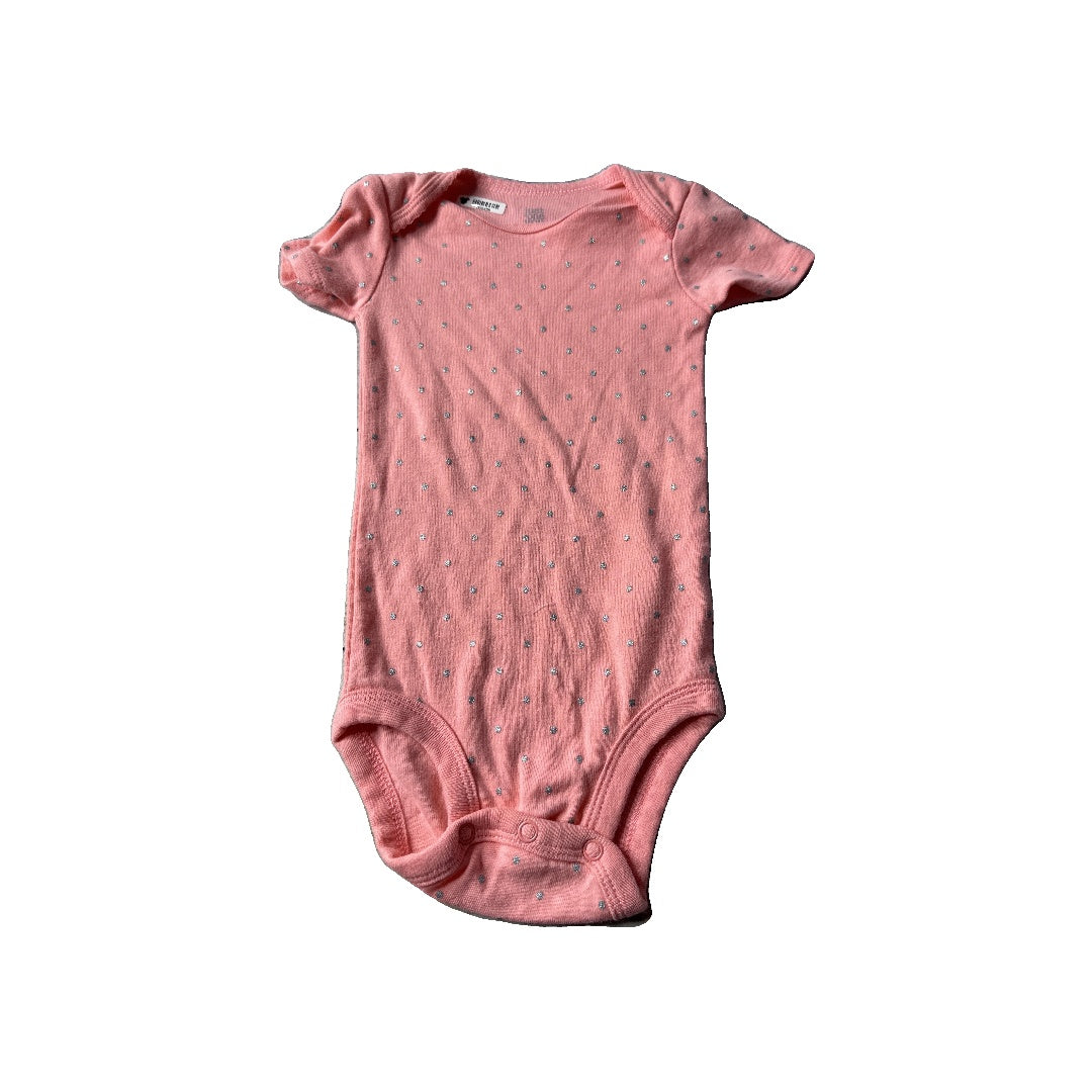 Just Born Girls pink | Sparkle | polka dot Onesie Size: 12M pink | Sparkle | polka dot