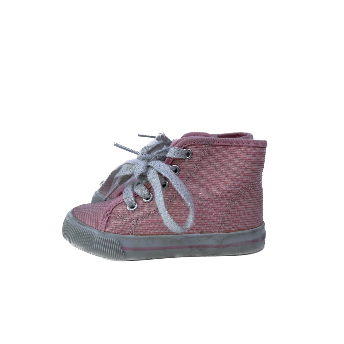 Falls Creek Girls Pink Sparkle Sneakers Size: 8 Toddler Pink Sparkle