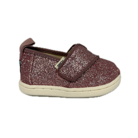 Toms Girls Pink Sparkle Shoes Size: 4 Infant Pink Sparkle