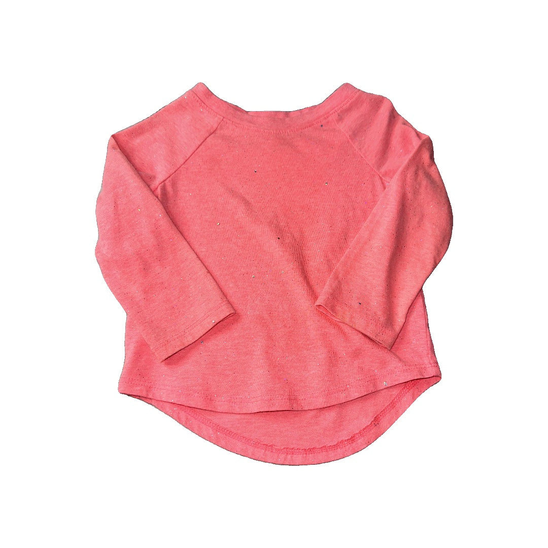 Cat & Jack Girls pink | Sparkle Long Sleeve T-Shirt Size: 18 months pink | Sparkle