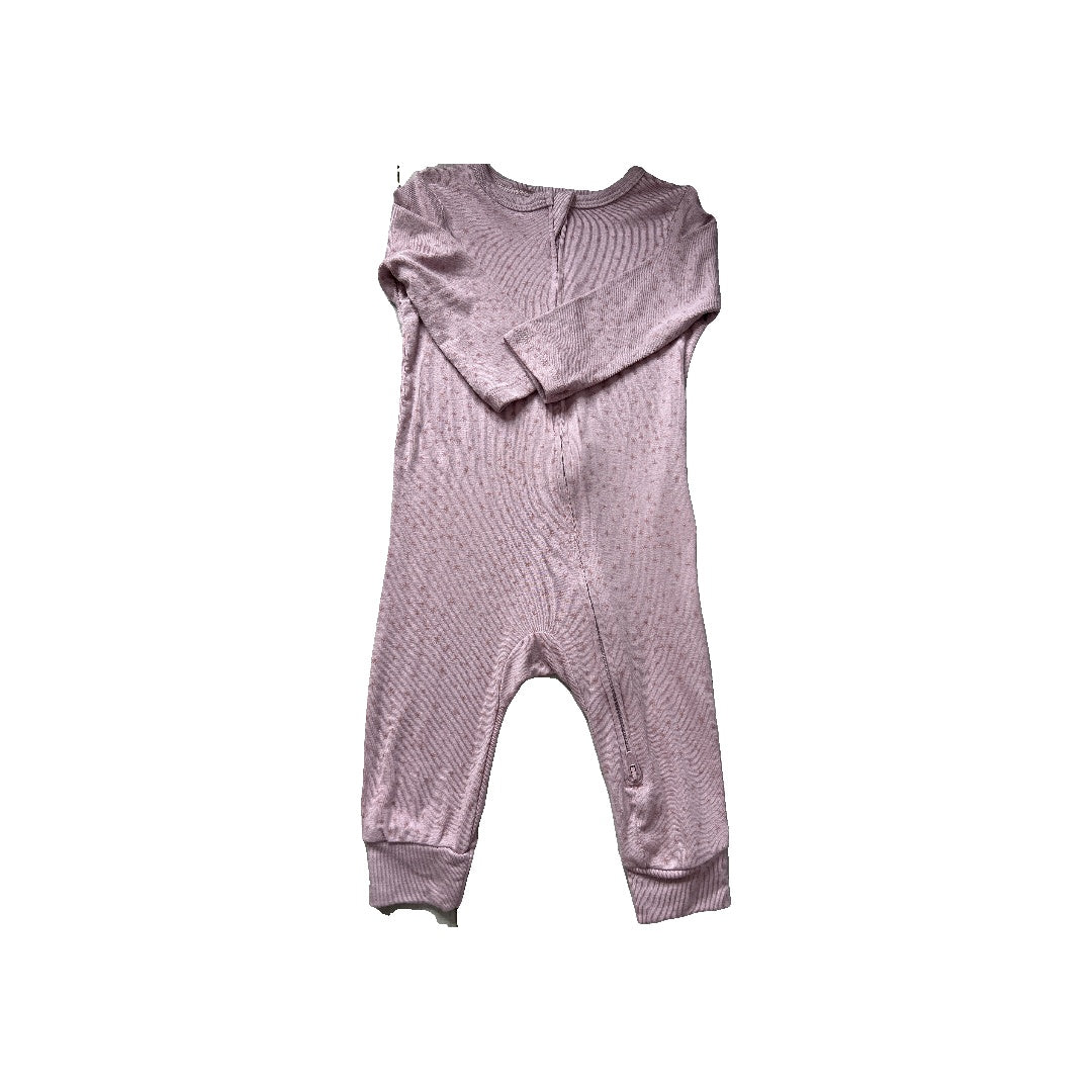 Girls pink | Stars 1-piece footed Pajamas Size: 9-Jun pink | Stars