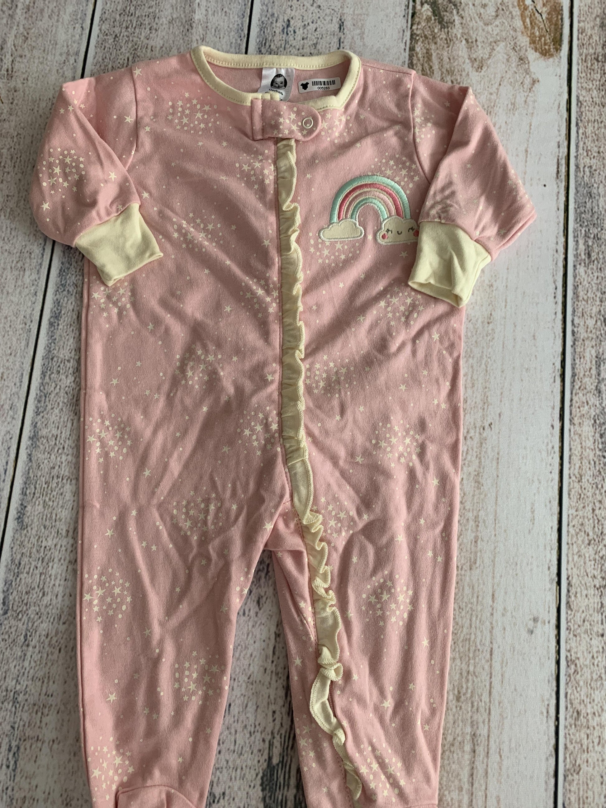 Gerber organic Girls pink | Stars Pajamas Size: 0-3 months pink | Stars