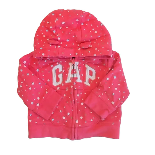 Gap Girls Pink Stars Hoodie Size: 6-12 Months Pink Stars