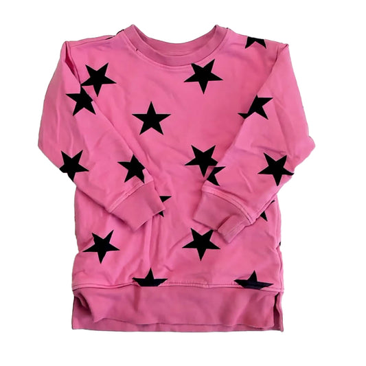 Primary.com Girls Pink Stars Long Sleeve Shirt Size: 2T Pink Stars