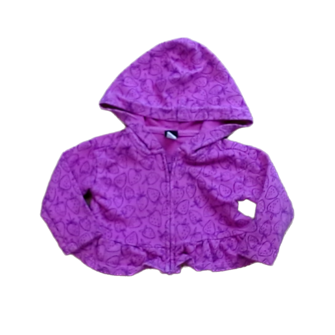 Tea Collection Boys Pink | Strawberries Zip-Up Sweater Size: 6 Months - 2T Pink | Strawberries Zip-Up