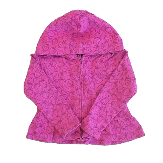 Tea Collection Girls Pink Strawberries Hoodie Size: 3T Pink Strawberries