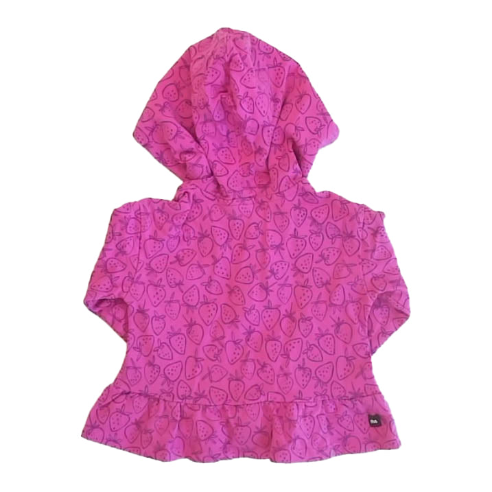 Tea Collection Girls Pink Strawberries Hoodie Size: 3T Pink Strawberries