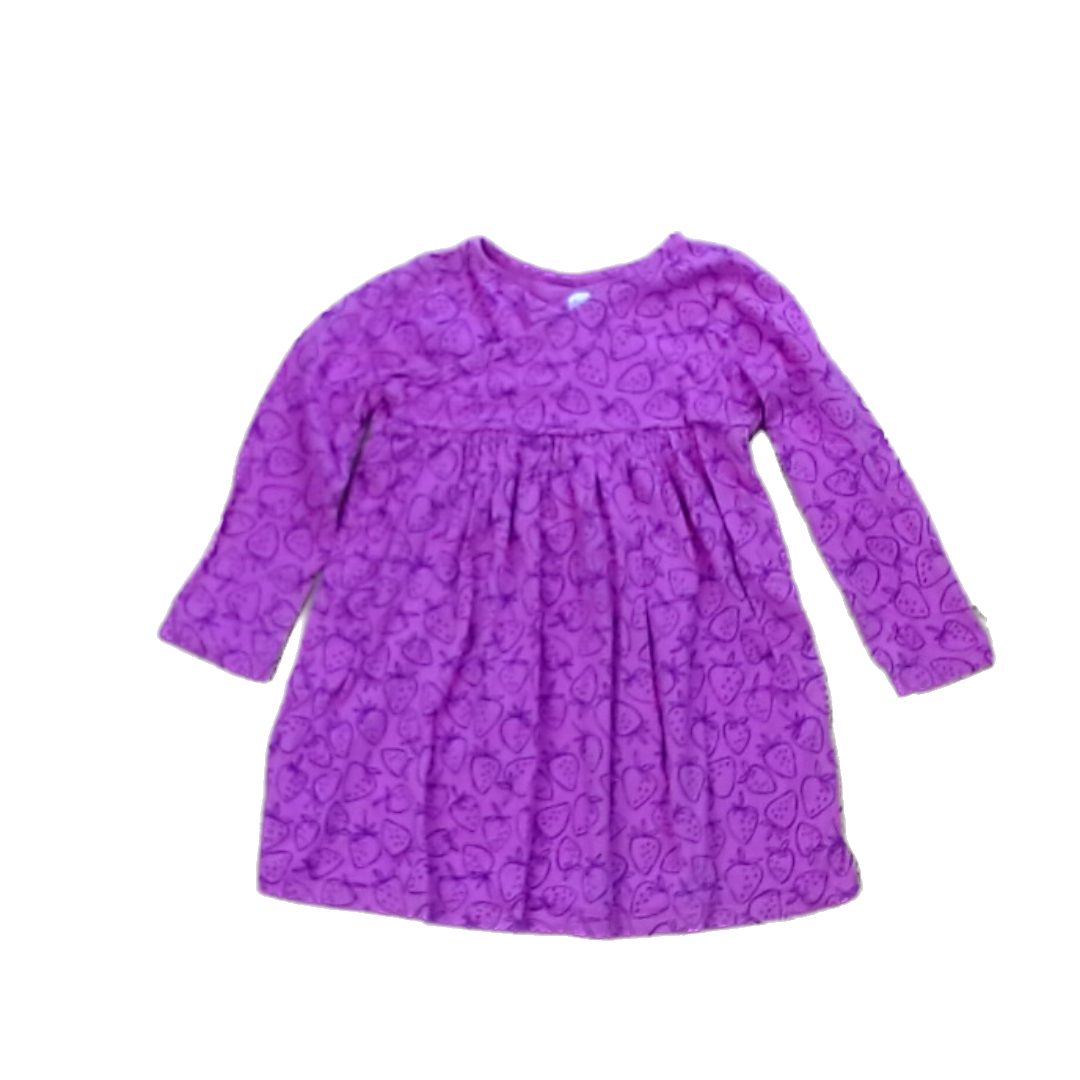 Tea Collection Girls Pink Strawberry Dress Size: 12-18mo Pink Strawberry