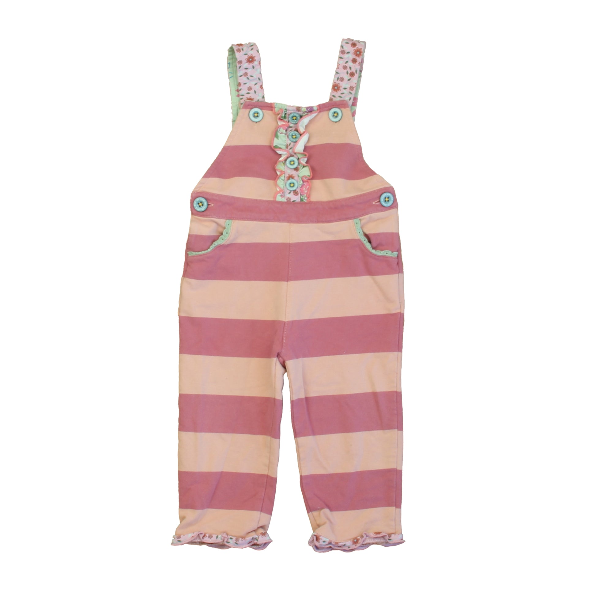 Matilda Jane Girls Pink Stripe | Blue Romper Size: 12-18 Months Pink Stripe | Blue