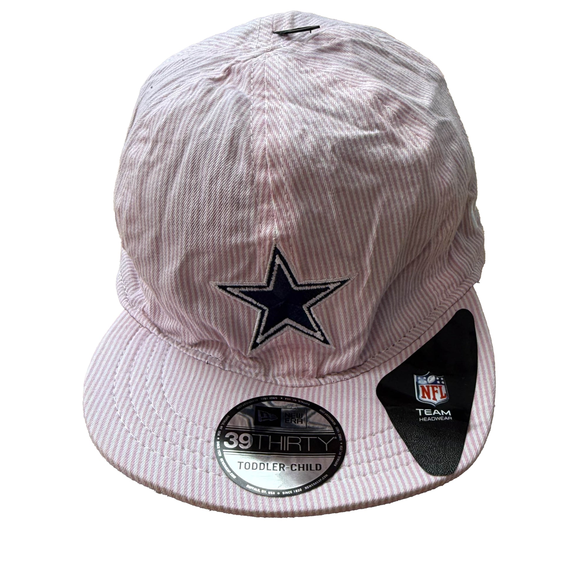 NFL Girls Pink Stripe "Dallas Cowboys" Hat Size: 2-3T Pink Stripe "Dallas Cowboys"