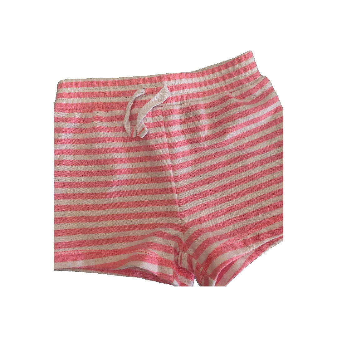 Joe Fresh Girls pink | Stripe | White Shorts Size: 6-12 months pink | Stripe | White
