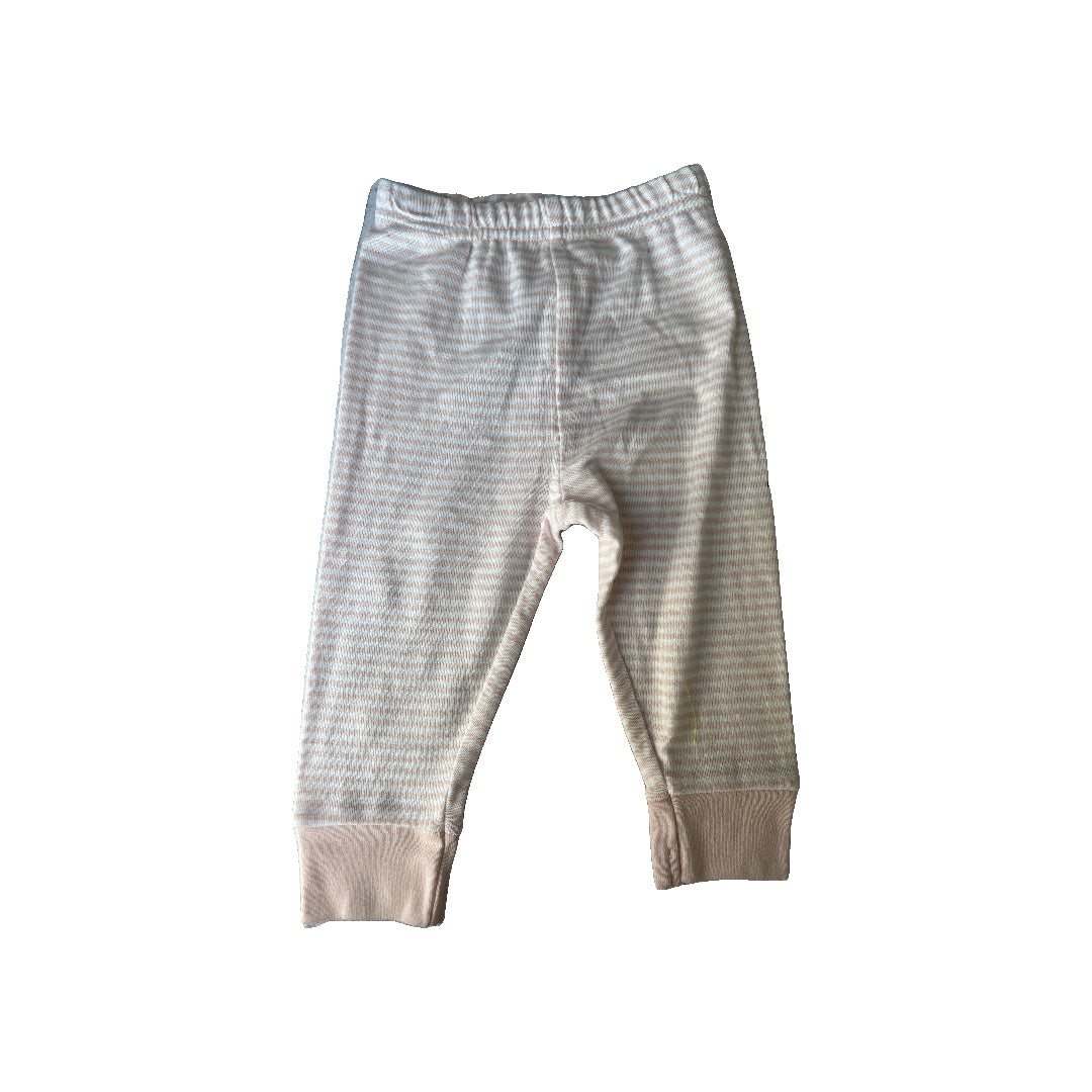 Burt's Bees Girls pink | Stripe | White Pants Size: 3-6 months pink | Stripe | White