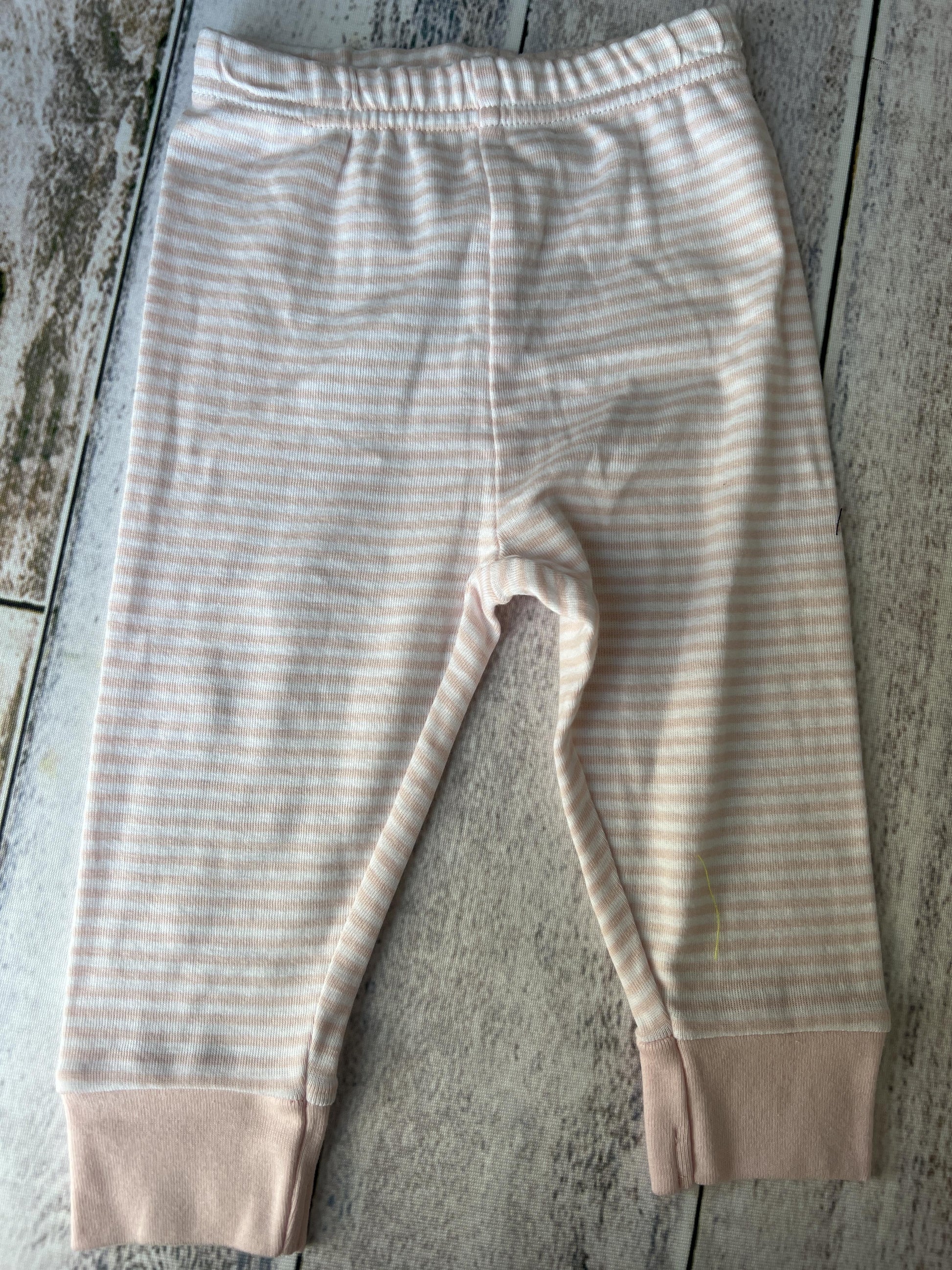 Burt's Bees Girls pink | Stripe | White Pants Size: 3-6 months pink | Stripe | White
