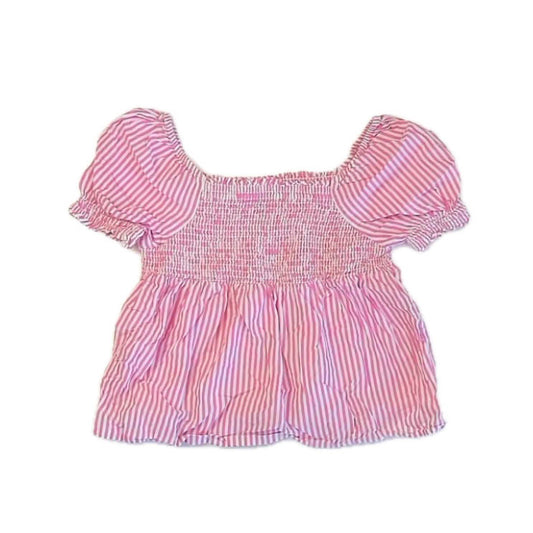 Thereabouts Girls Pink Stripe Blouse Size: 10-12 Years Pink Stripe