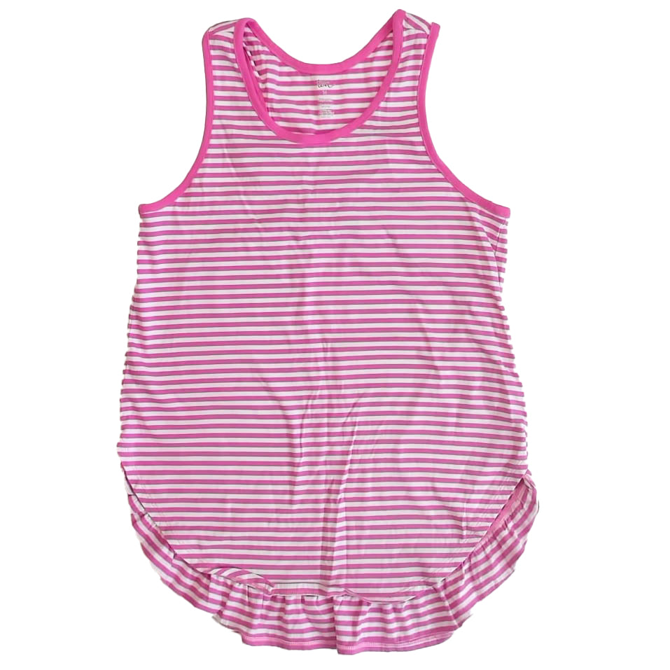 Tea Collection Girls Pink Stripe Tank Top Size: 14 Years Pink Stripe