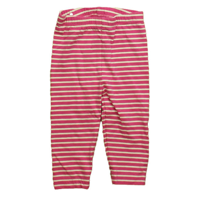 Hanna Andersson Girls Pink Stripe Leggings Size: 18-24 Months Pink Stripe