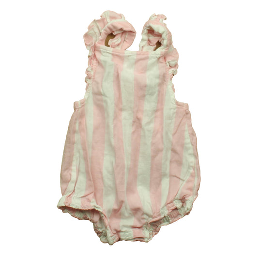 Egg Girls Pink Stripe Romper Size: 18-24 Months Pink Stripe