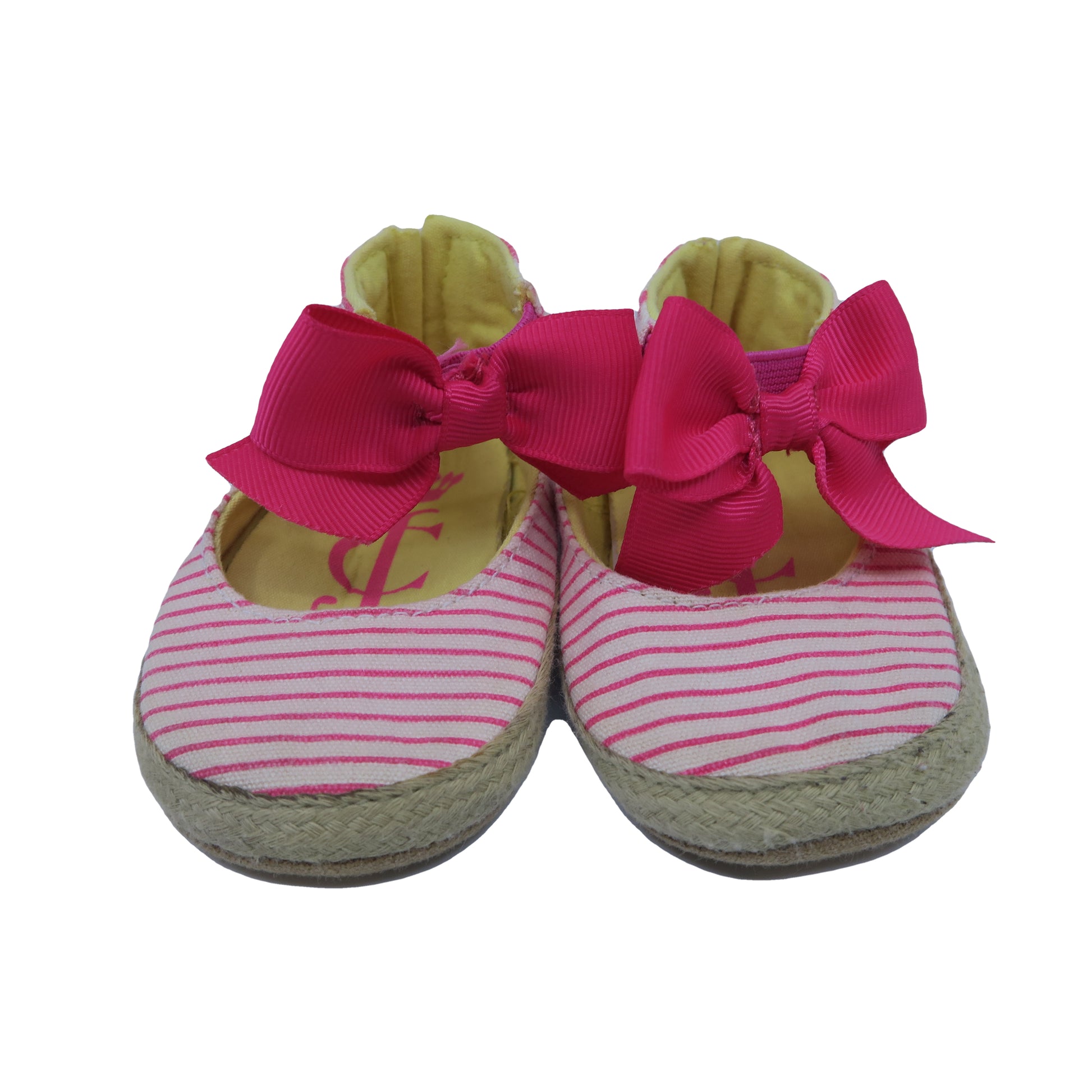 Juicy Couture Girls Pink Stripe Shoes Size: *0-6 Months Pink Stripe