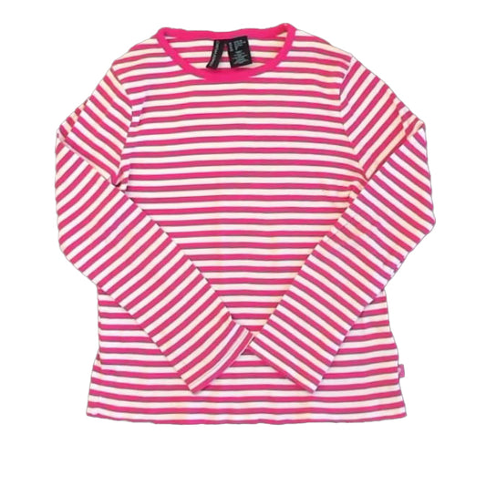 Cynthia Rowley Girls Pink Stripe Long Sleeve Shirt Size: 10-12 Years Pink Stripe