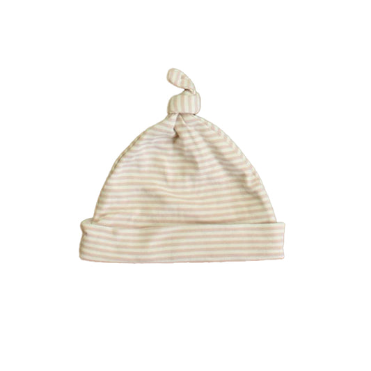 Hanna Andersson Girls Pink Stripe Hat Size: 6-12 Months