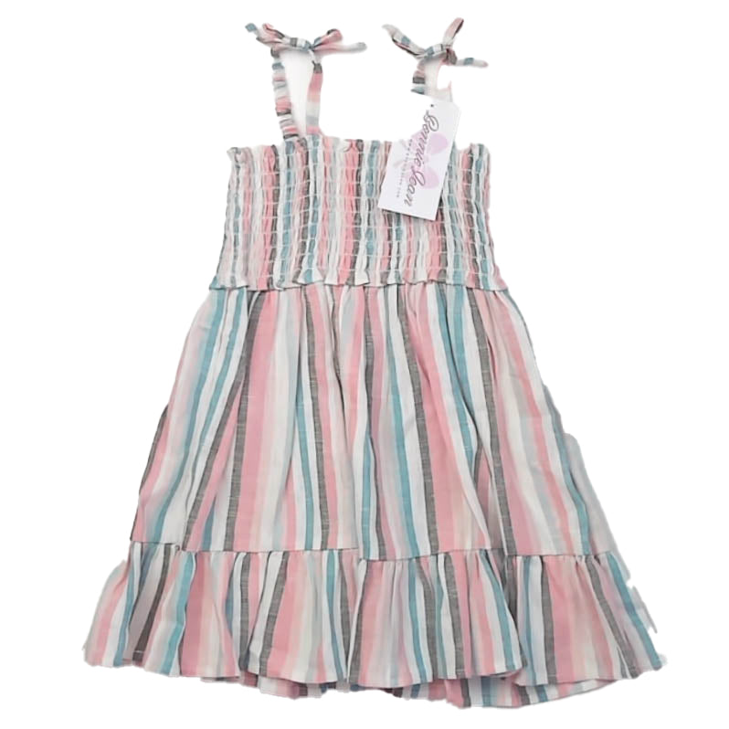 Bonnie Jean Girls Pink Stripe Dress Size: 3T Pink Stripe