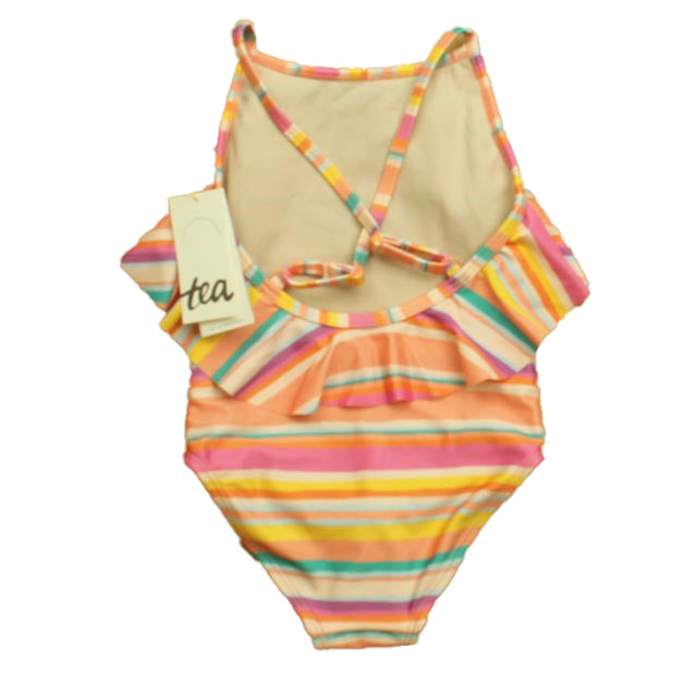 Tea Girls Pink Stripe 1-piece Swimsuit Size: 3T