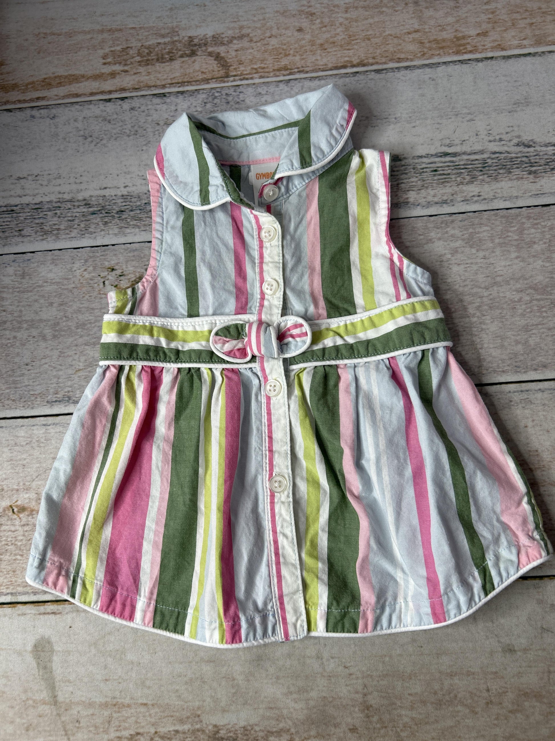 Girls pink | Striped | Blue | green Dress Size: 3-6 months pink | Striped | Blue | green