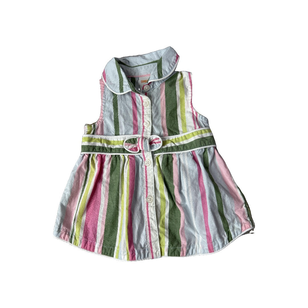 Girls pink | Striped | Blue | green Dress Size: 3-6 months pink | Striped | Blue | green