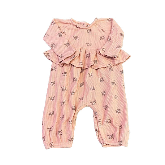 Kate Quinn Organics Girls Pink Sun Long Sleeve Outfit Size: 3-6 Months