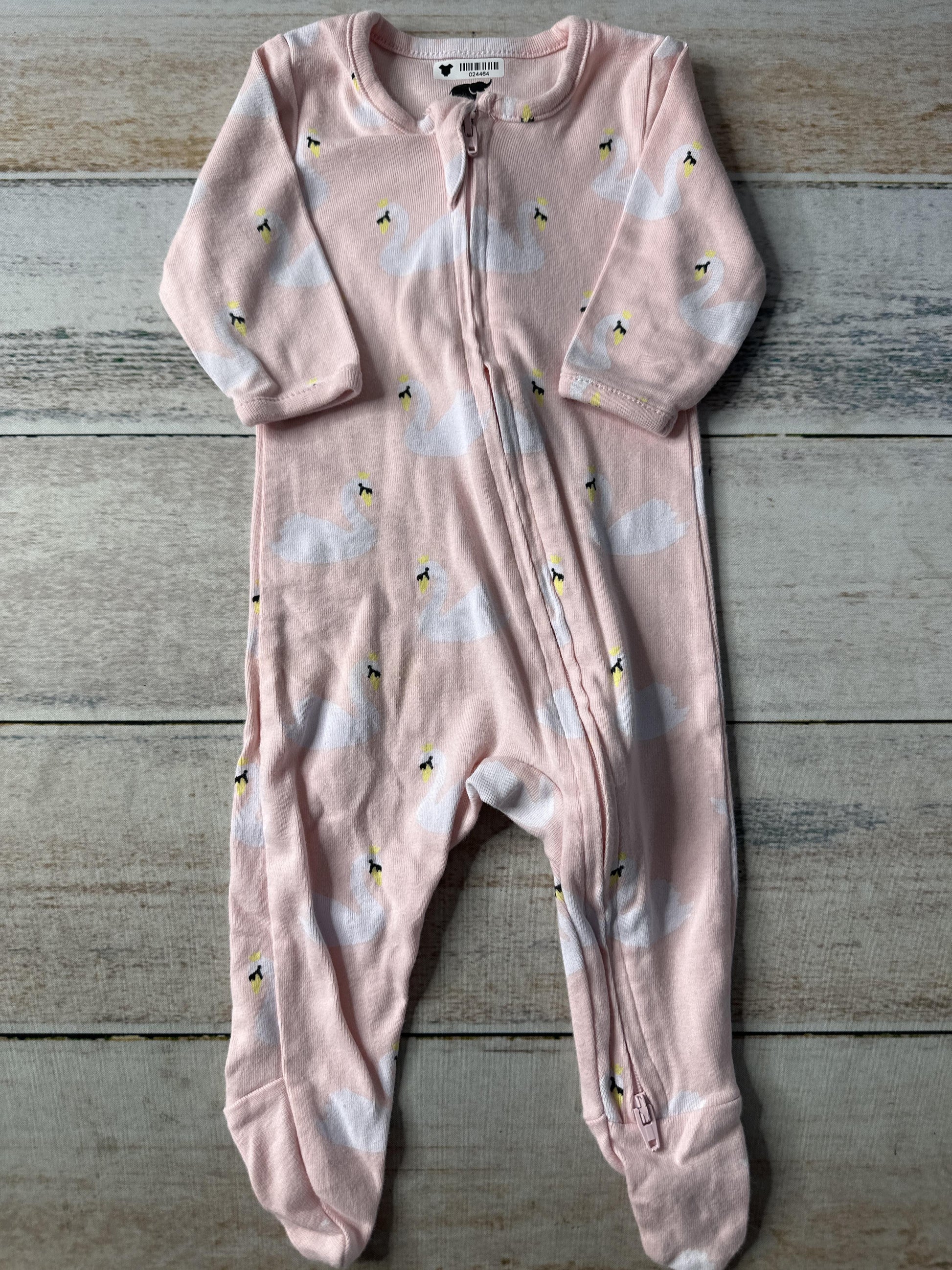 Girls pink | Swan Pajamas Size: 0-3 months pink | Swan