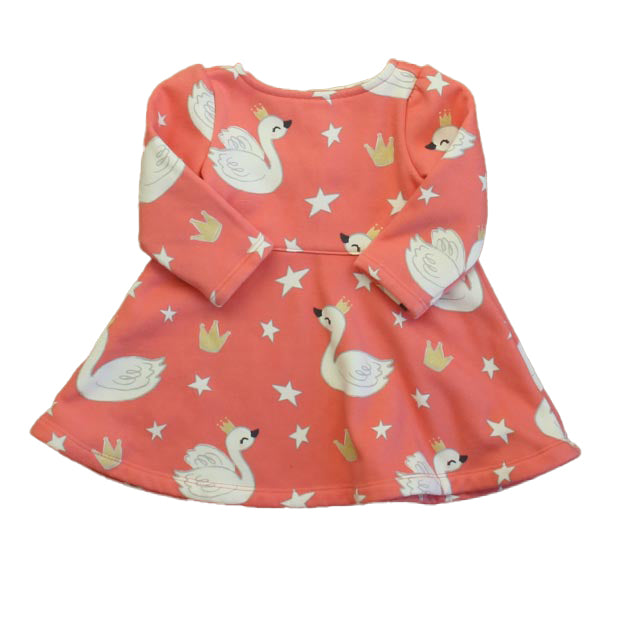 Gymboree Girls Pink Swans Dress Size: 6-12 Months Pink Swans