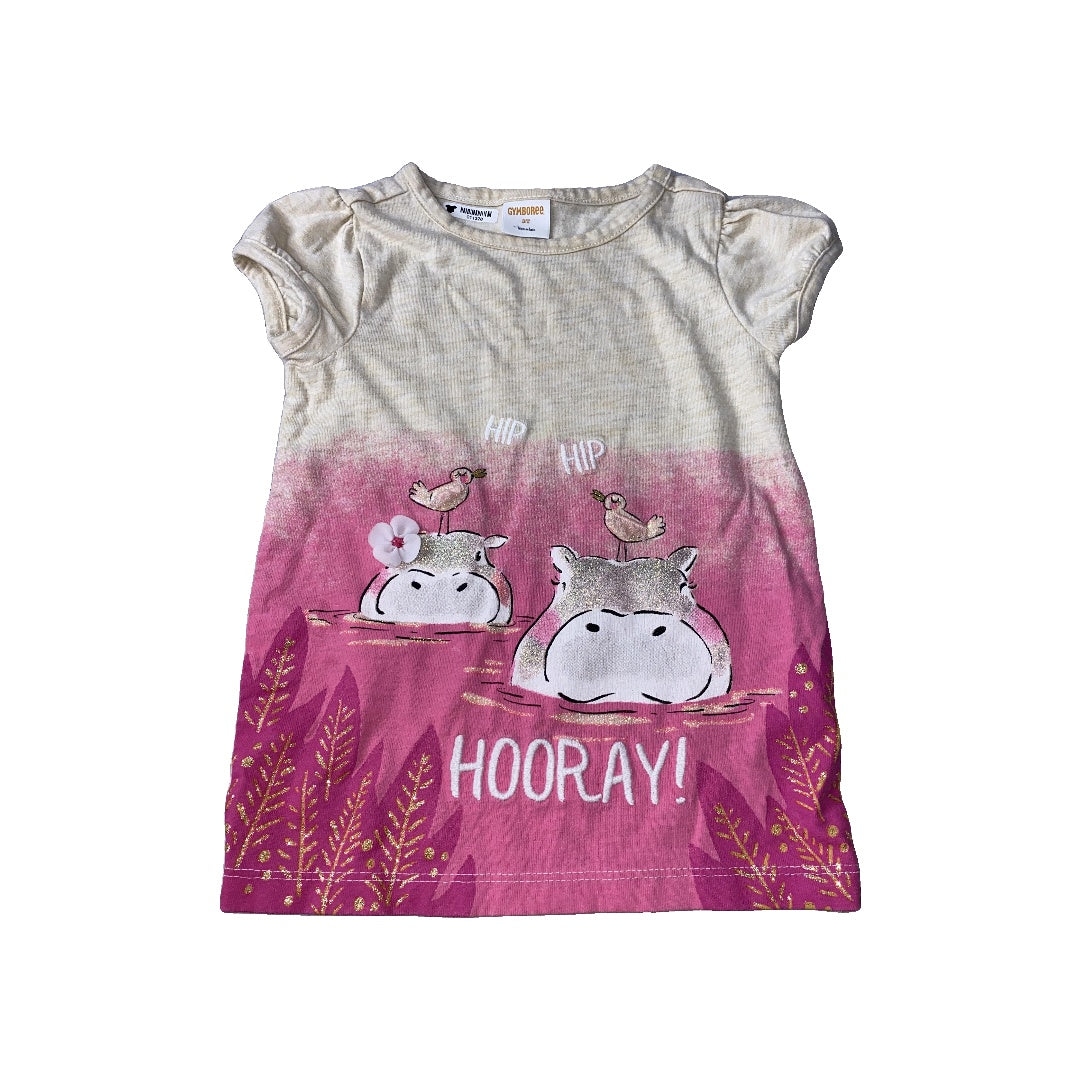 Gymboree Girls pink | Tan | animals T-Shirt Size: 3T pink | Tan | animals