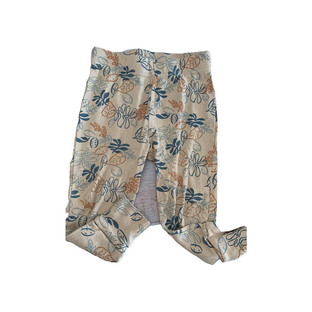 Oliver & Rain Girls pink | Tan | Pink floral Pants Size: 2T pink | Tan | Pink floral