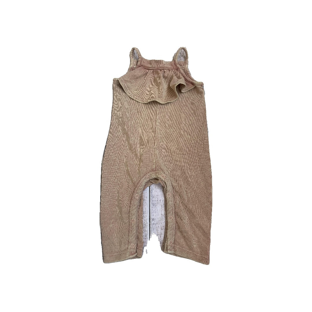 Grayson mini Girls pink | Tan Romper Size: 6-9 months pink | Tan