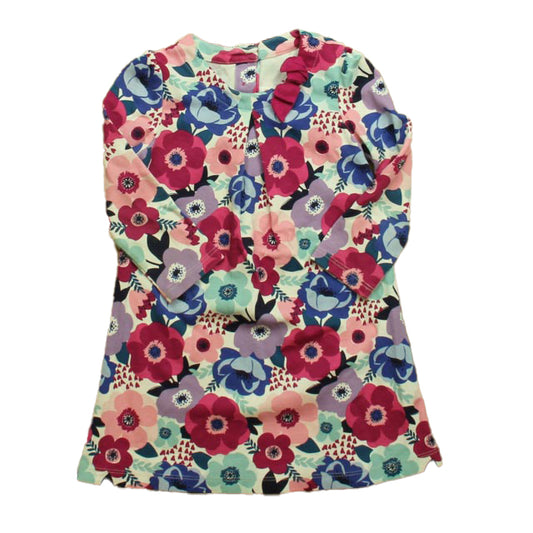 Gymboree Girls Pink | Teal Floral Dress Size: 3T