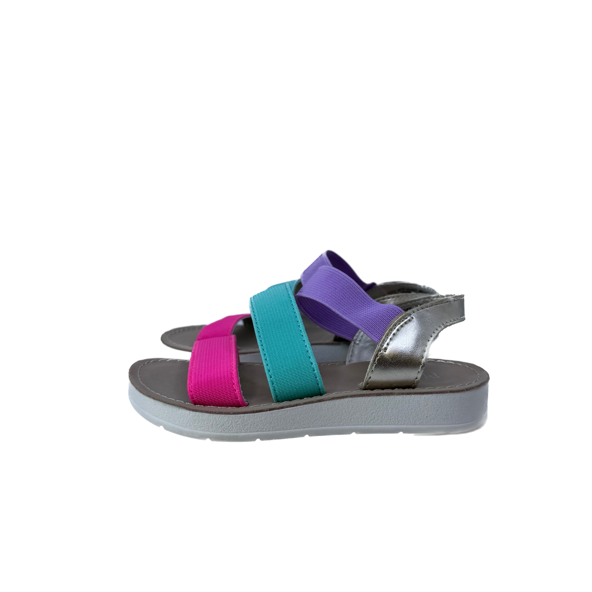 Children's Place Girls Pink | Teal | Purple Sandals Size: 8 Toddler Pink | Teal | Purple