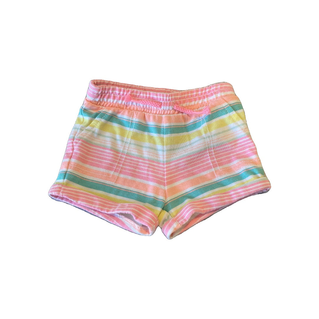 Jumping Beans Girls pink | Teal | Yellow | Striped Shorts Size: 18 months pink | Teal | Yellow | Striped