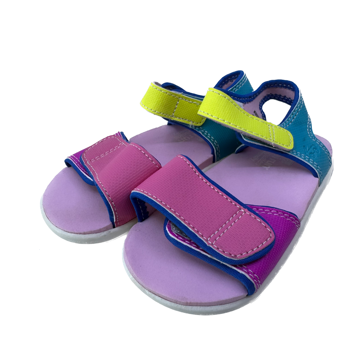 See Kai Run Girls Pink | Teal | Yellow Sandals Size: 8 Toddler Pink | Teal | Yellow