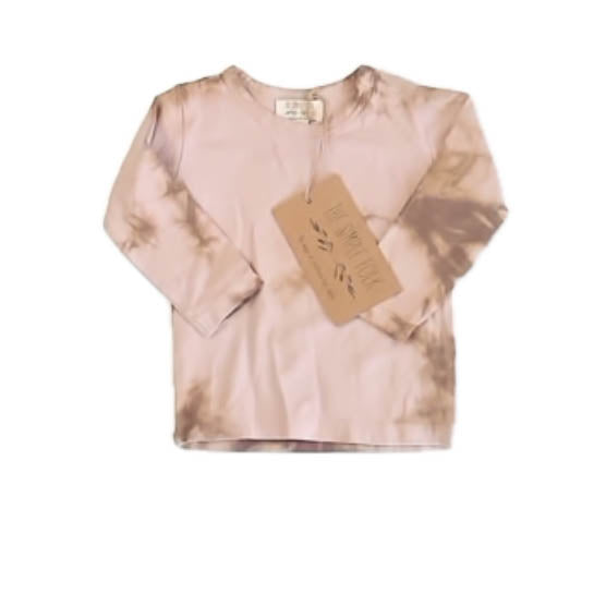 The Simple Folk Girls Pink Tie Dye Long Sleeve Shirt Size: 3-6 Months Pink Tie Dye