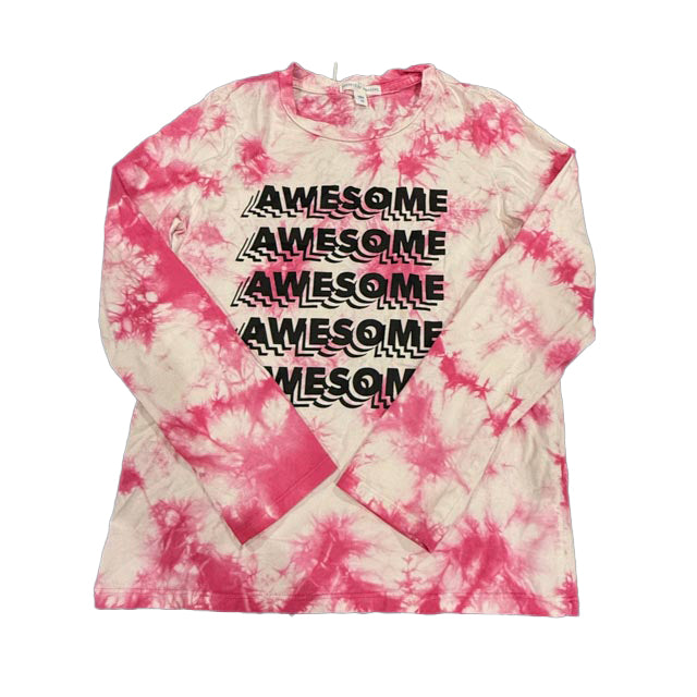 Rockets of Awesome Girls Pink Tie Dye Long Sleeve T-Shirt Size: 10 Years