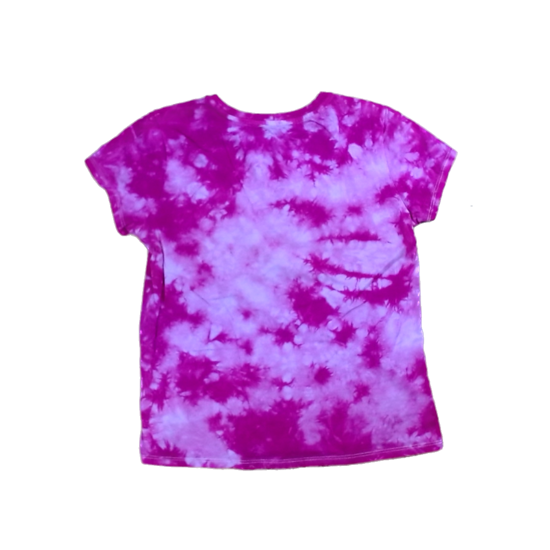 Rockets Of Awesome Girls Pink Tie-Dye Short Sleeve Shirt Size: 10-12 Years Pink Tie-Dye
