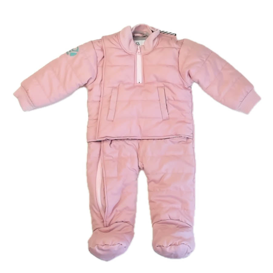 Buckle Me Girls Pink Toast Snowsuit Size: 12 Months Pink Toast