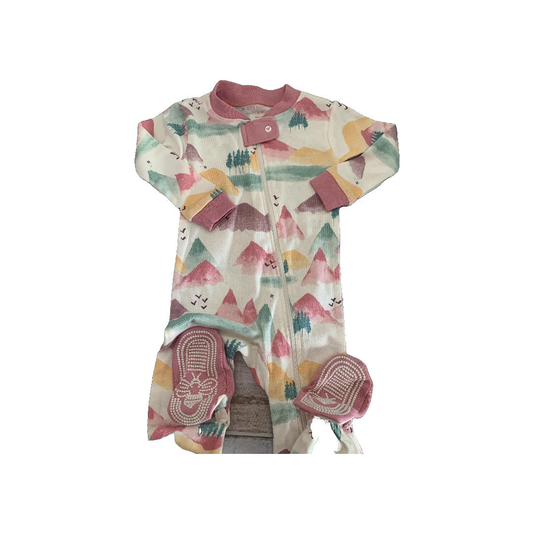 Burt's Bees Girls pink | trees | purple Pajamas Size: 6-9 months pink | trees | purple