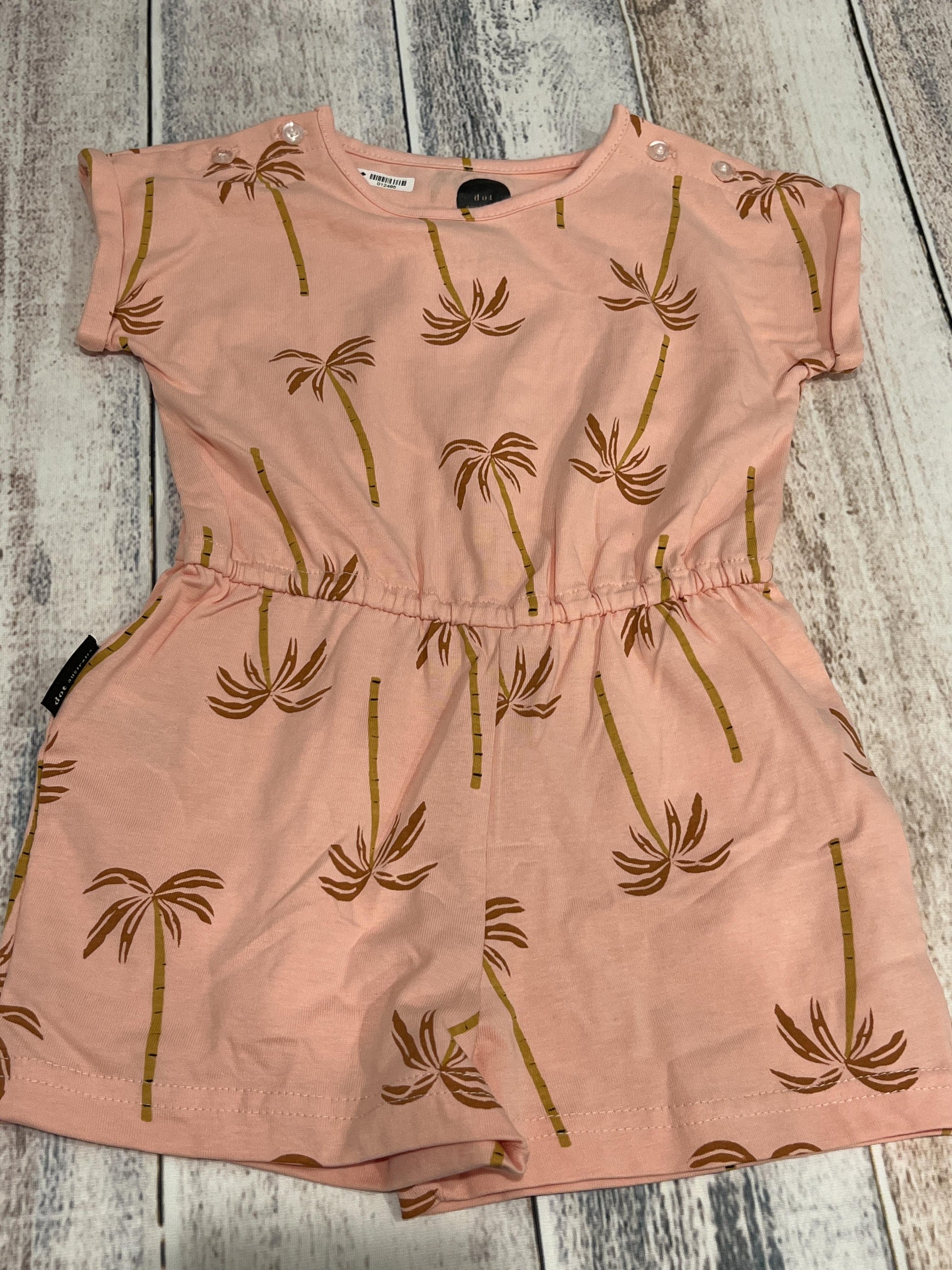 Dot Girls pink | Tropical Romper Size: 3T pink | Tropical