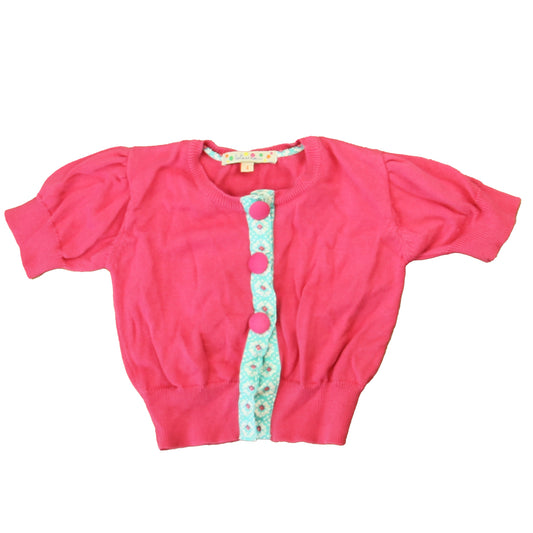 LOLA ET MOI Girls Pink | Turquoise Cardigan Size: 4T Pink | Turquoise