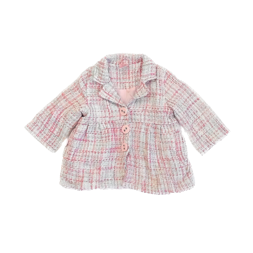 Pumpkin Patch Girls Pink Tweed Winter Coat Size: 5T Pink Tweed