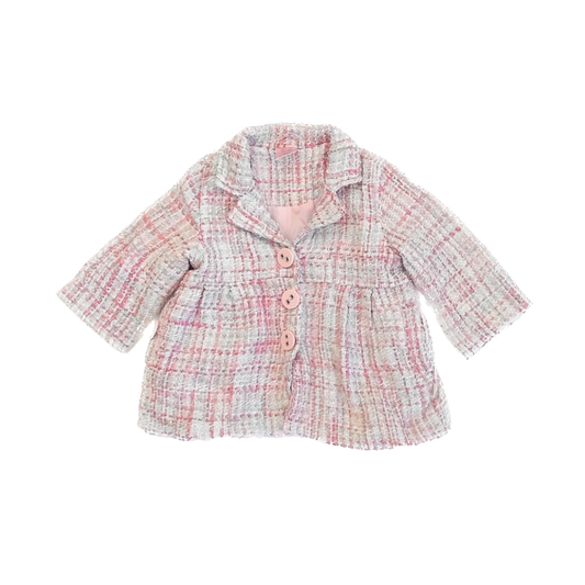 Pumpkin Patch Girls Pink Tweed Winter Coat Size: 5T Pink Tweed