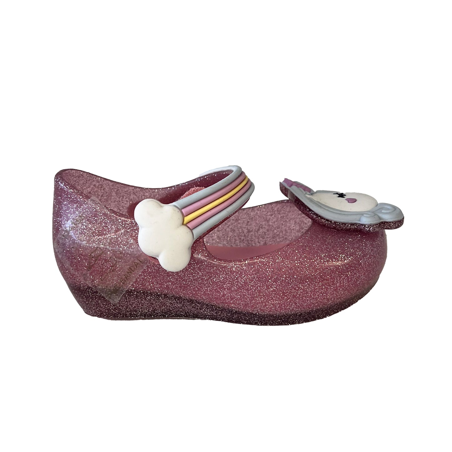 Mini Melissa Girls Pink Unicorn Shoes Size: 5 Toddler