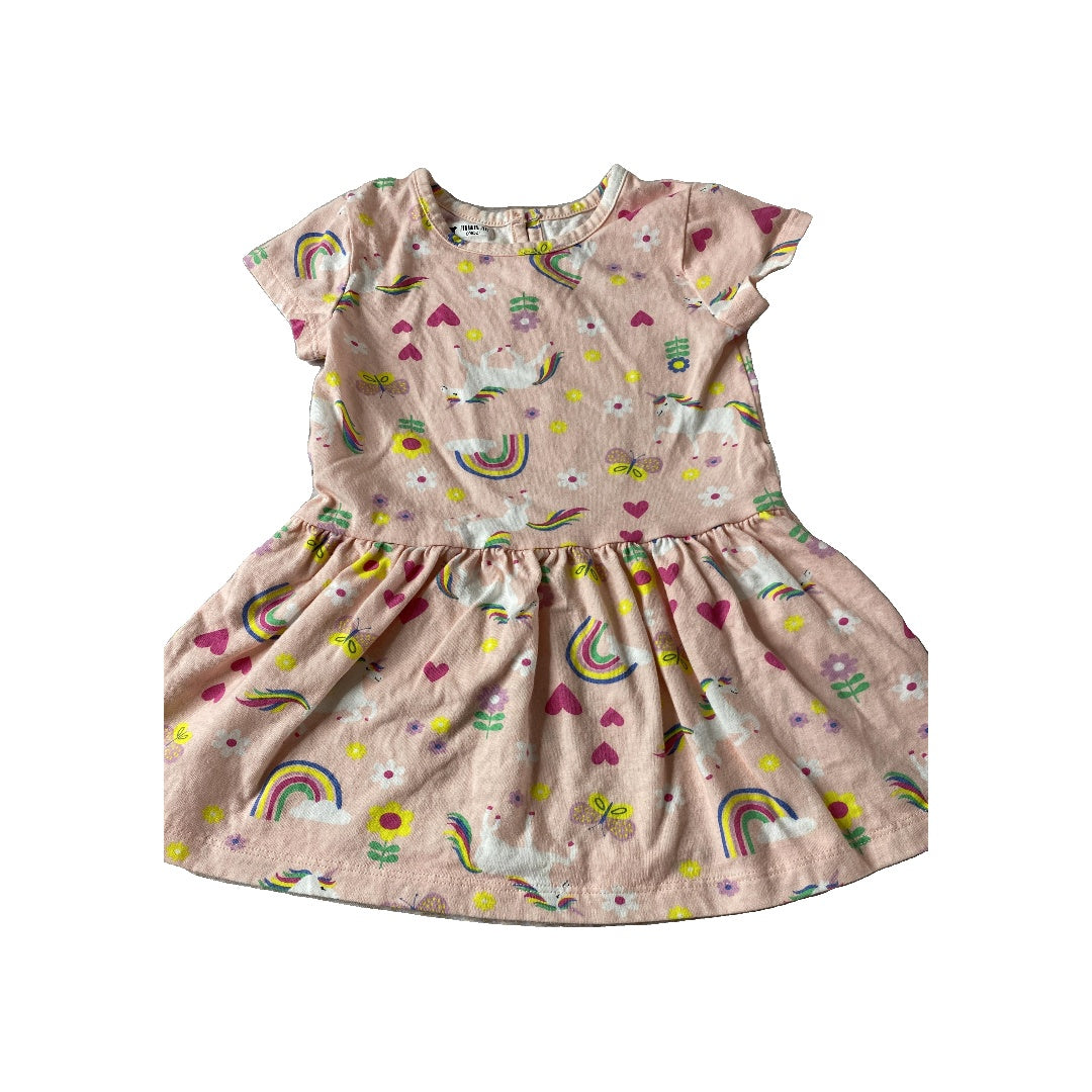 WonderNation Girls pink | Unicorns Dress Size: 24 months pink | Unicorns