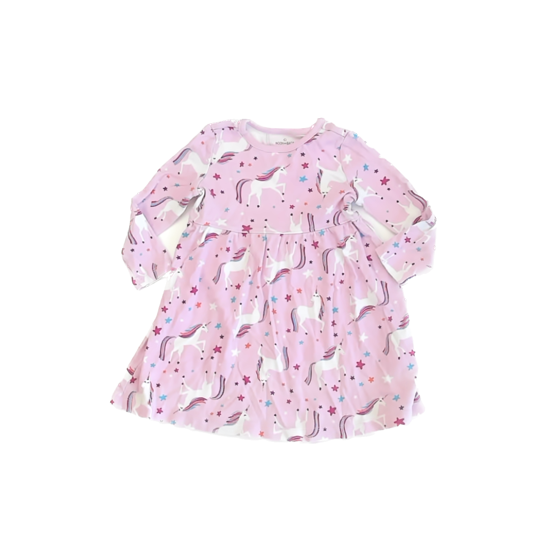 Moon & Back Girls Pink Unicorns Dress Size: 3T Pink Unicorns